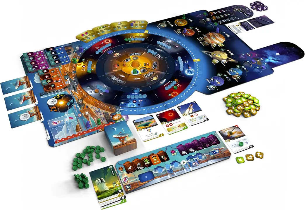 SETI: Search for Extraterrestrial Intelligence game components | Source: czechgames.com