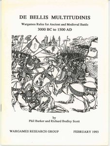 De Bellis Multitudinis: Wargames Rules for Ancient and Medieval Battles – 3000 BC to 1500 AD (1993)