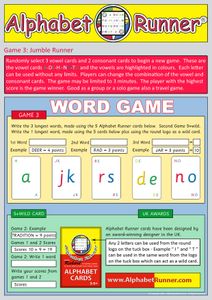 Alphabet Runner Cards (2008)