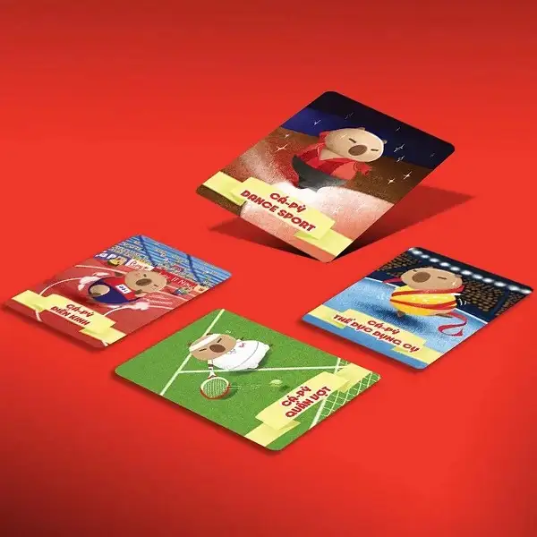 Các thẻ bài vận động viên capybara dễ thương | Nguồn: playplus.com