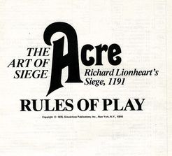 Acre: Richard Lionheart's Siege, 1191 (1978)