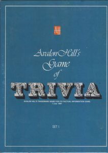 Avalon Hill Game Company's Game of Trivia (1981)