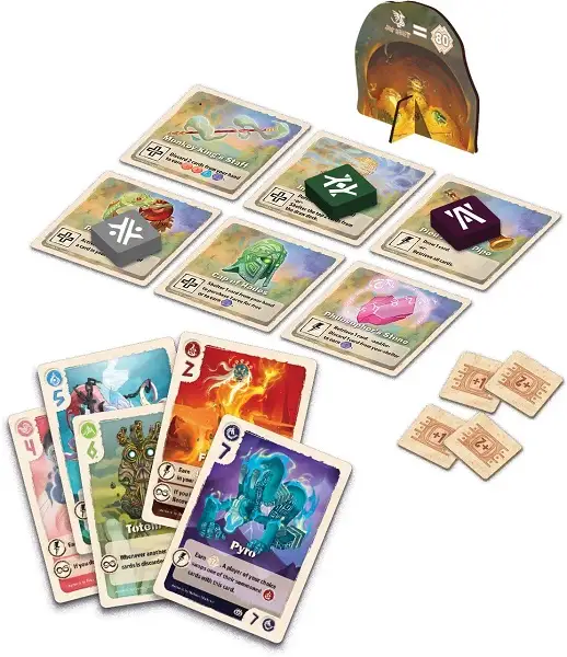 New components of the game including artifacts and new cards | Source: renegadegamestudios.com